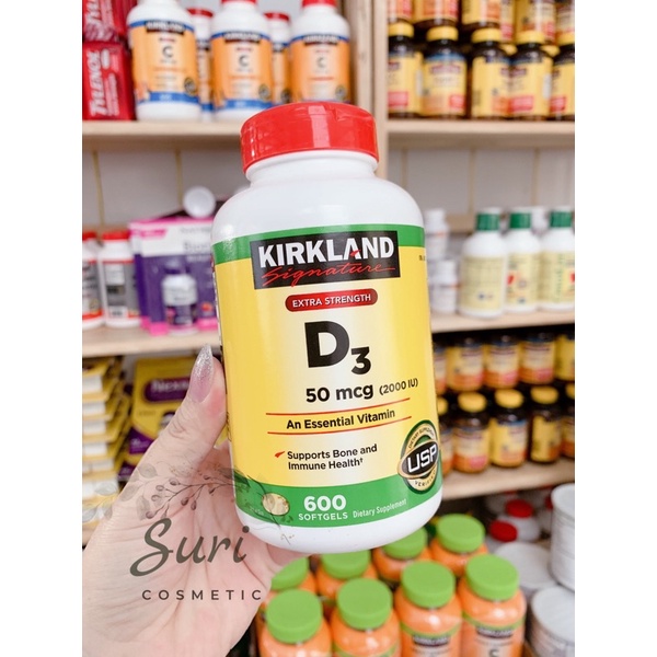 Viên Uống Vitamin D3 2000IU Kirkland 600 viên