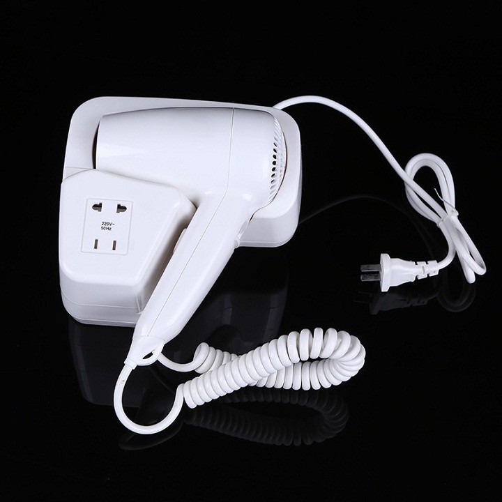 Máy sấy tóc Cao Cấp - Máy sấy tóc treo tường có giá đỡ cho phòng tắm.