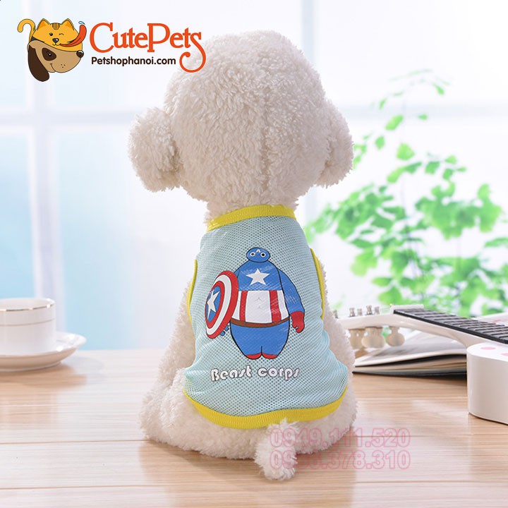 Áo lưới mùa hè in hình cute dành cho thú cưng - CutePets