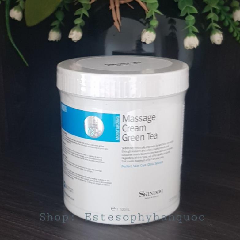 [Chính hãng] Kem massage trà xanh - Skindom 1100g Kháng khuẩn và khiểm soát dầu cho da