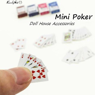 Bộ bài Poker mini tỉ lệ 1:12 xinh xắn dành cho nhà búp bê