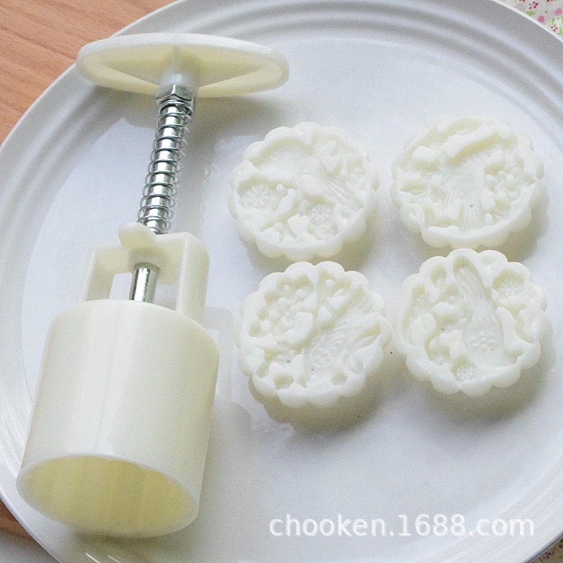 Khuôn trung thu lò xo 4 mặt chim 50g 2022(MS5)