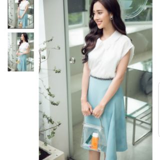 Chân váy Elise xanh ngọc sz XS (có ảnh thật)