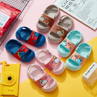 Giày Sandal Chống Trượt In Hình Khủng Long Dễ Thương Dành Cho Bé