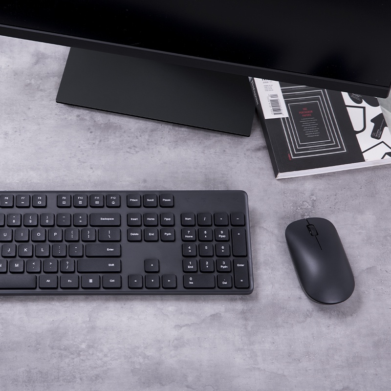 Bộ Chuột Và Bàn Phím Không Dây Xiaomi Gọn Nhẹ Di Động Kết Nối USB Cho Máy Tính