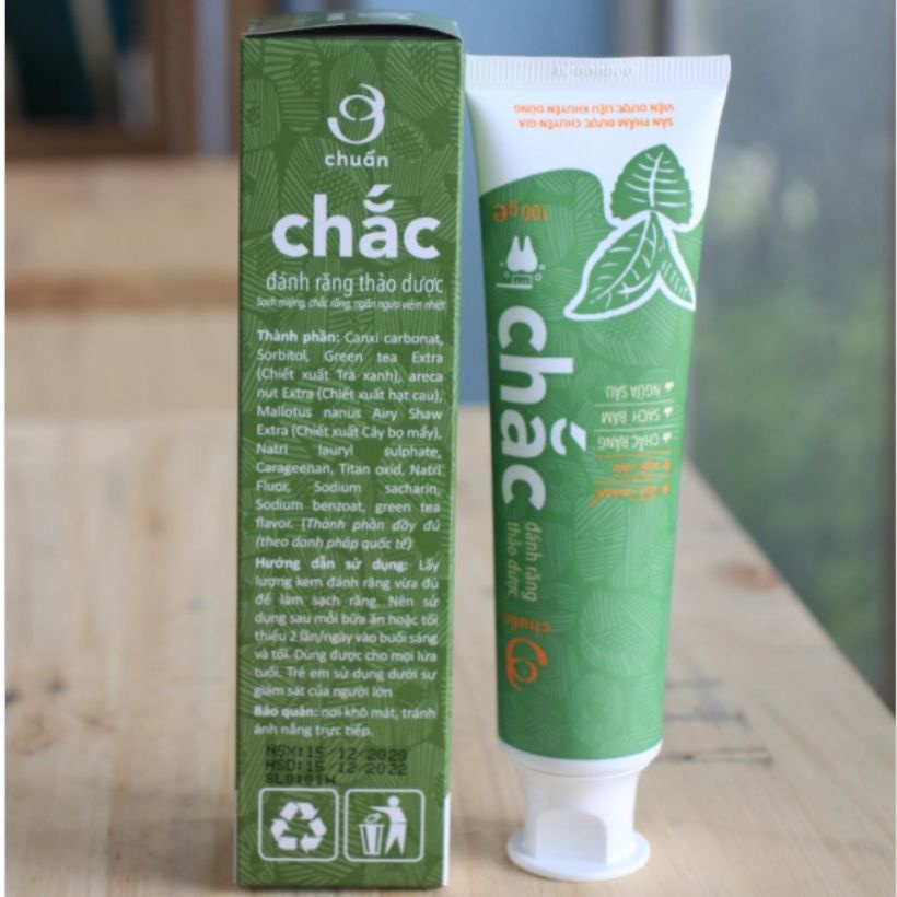Kem đánh răng thảo dược Mộc Can ngăn ngừa sâu răng khử khuẩn giúp hơi thở thơm mát tuýp 100g