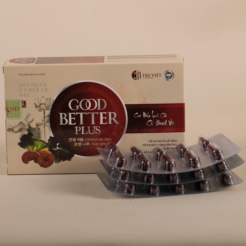 Viên Uống Tăng Cân GOOD BETTER PLUS NÂU Chính Hãng ✅ Bồi bổ sức khỏe tăng cân tiêu hóa tốt dưỡng tâm ngủ ngon an giấc