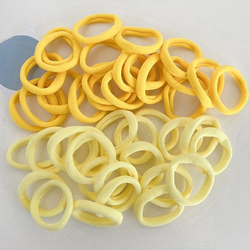 Combo 50 Dây Buộc Tóc Nhiều Màu Kèm Túi Zip - Co Giãn Tốt- Màu Trơn Xinh Xắn