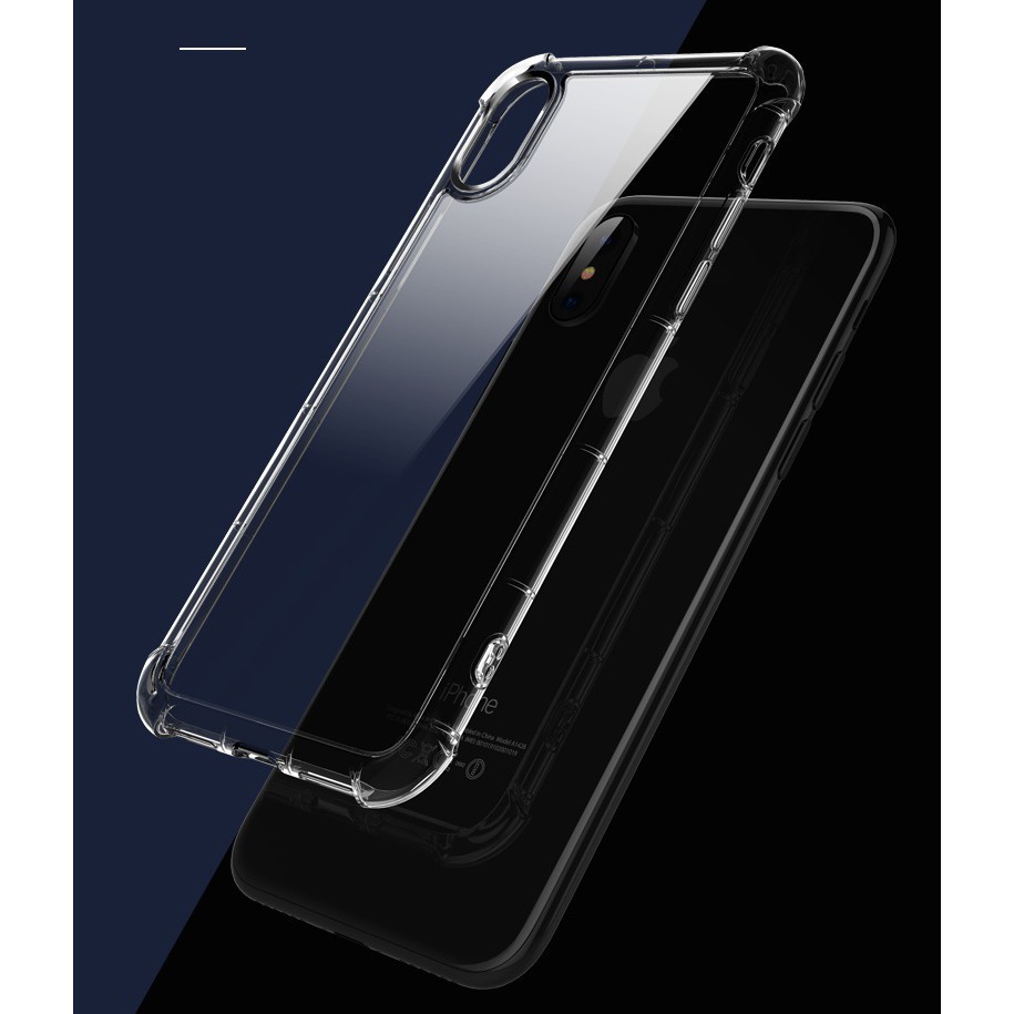 Ốp Lưng dẻo trong suốt chống sốc IPhone X | IPhone Xs Max - Hàng cao cấp hãng Rock