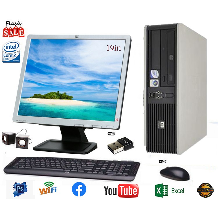Bộ máy tính HP-7800.LCD 19in,nhập khẩu,rất bền,chạy lượt