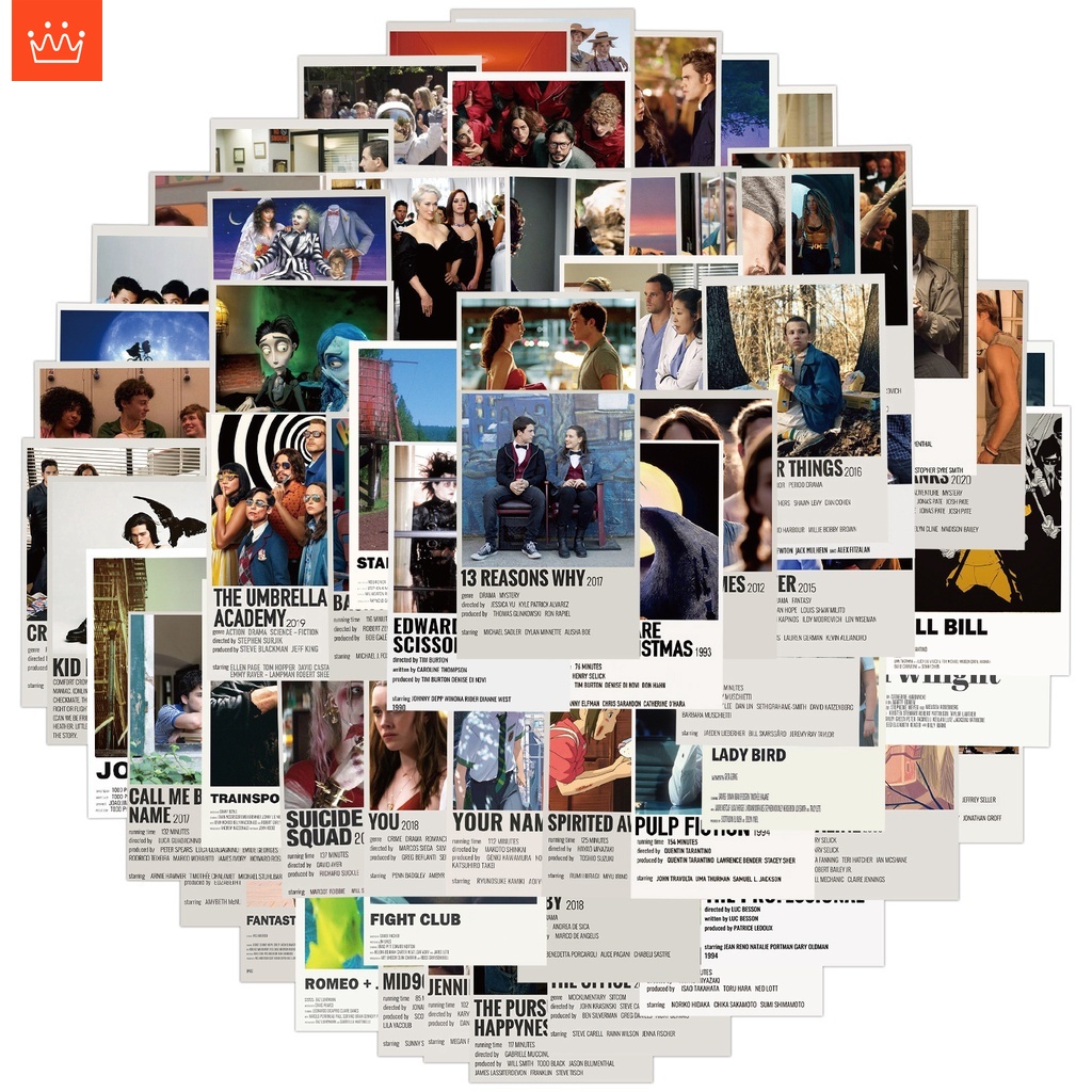 JOJO· Bộ Hình Dán Chống Thấm Phim Cổ Điển, 64 tờ/bộ