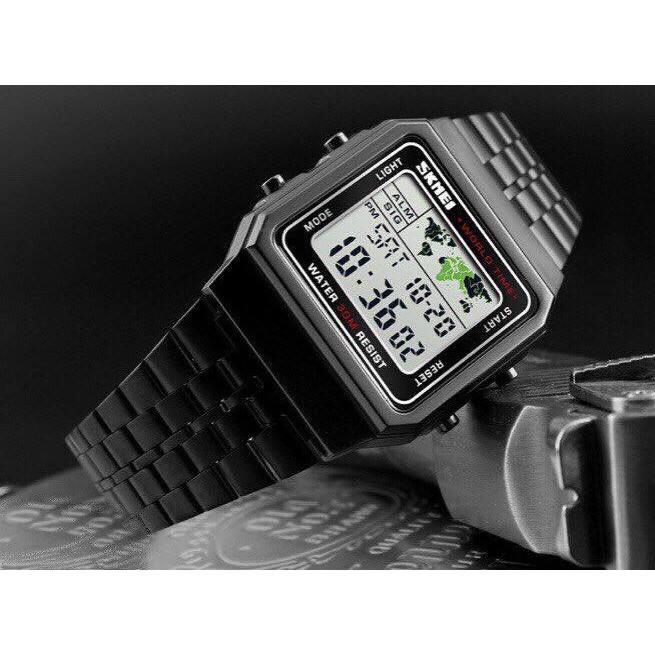 (Giá sỉ) Đồng hồ thời trang nam Skmei điện tử có giờ quốc tế S68