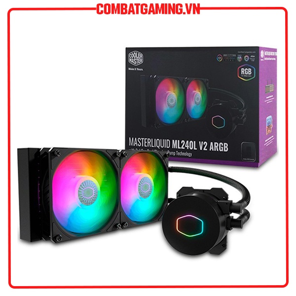 [Mã 55ELSALE1 giảm 7% đơn 300K] Tản Nhiệt Nước Cooler Master MasterLiquid ML240L V2 ARGB