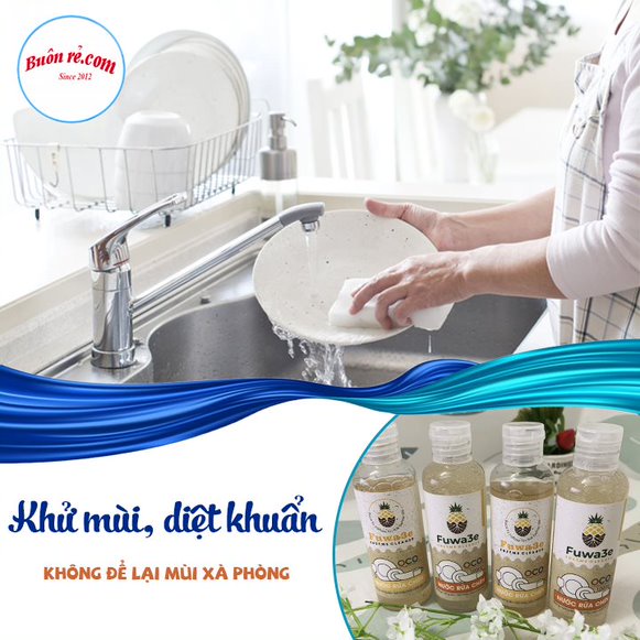 Nước rửa chén hữu cơ sinh học Fuwa3e an toàn cho bé, bảo vệ da tay 100ml – Buôn rẻ 01295