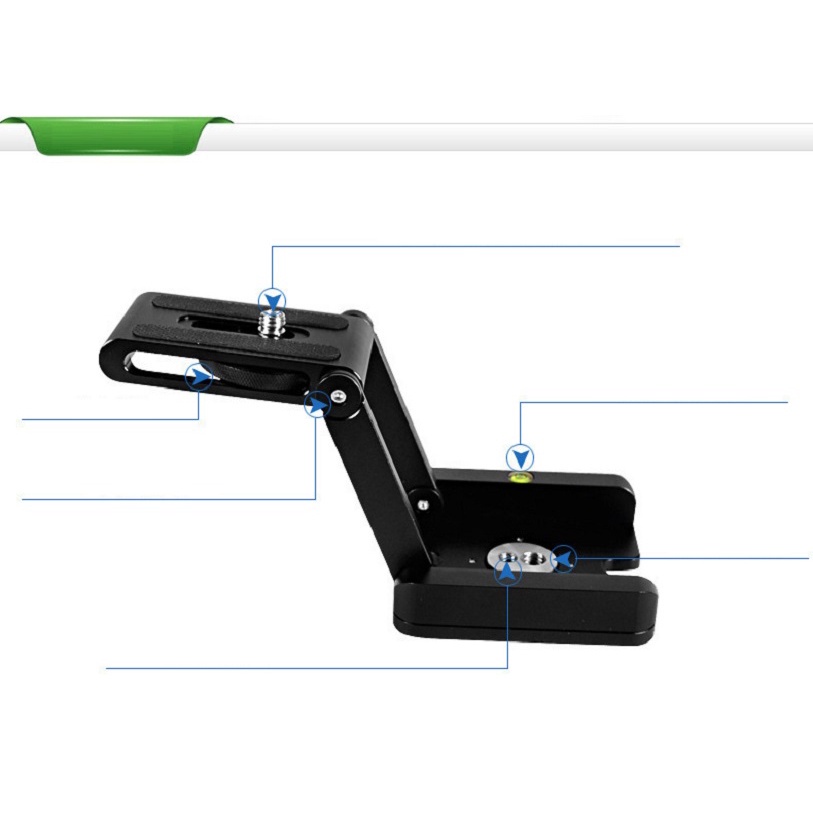 Giá đỡ máy ảnh điện thoại chữ Z HL988 - Phụ kiện chân gắn máy ảnh vào đường ray trượt quay phim Action hoặc Tripod -8155