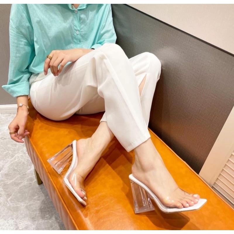 Giày guốc bản mika 9cm H2STORE siêu hót 2022