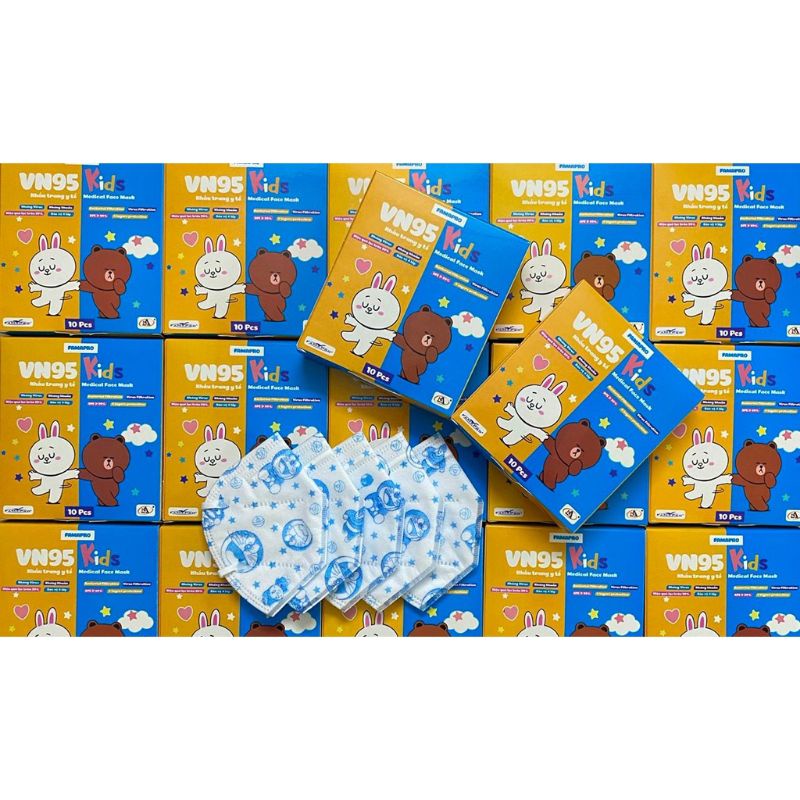 Khẩu trang VN95 Kid Famapro- chính hãng Nam Anh dành cho bé từ 4- 10 tuổi