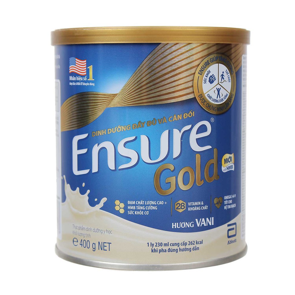 Sữa bột Ensure Gold vani 850g date mới