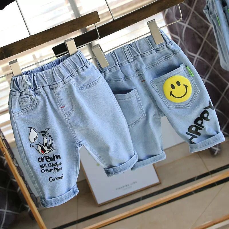 Quần Short Jeans Rách Thời Trang Cho Bé Trai Năng Động