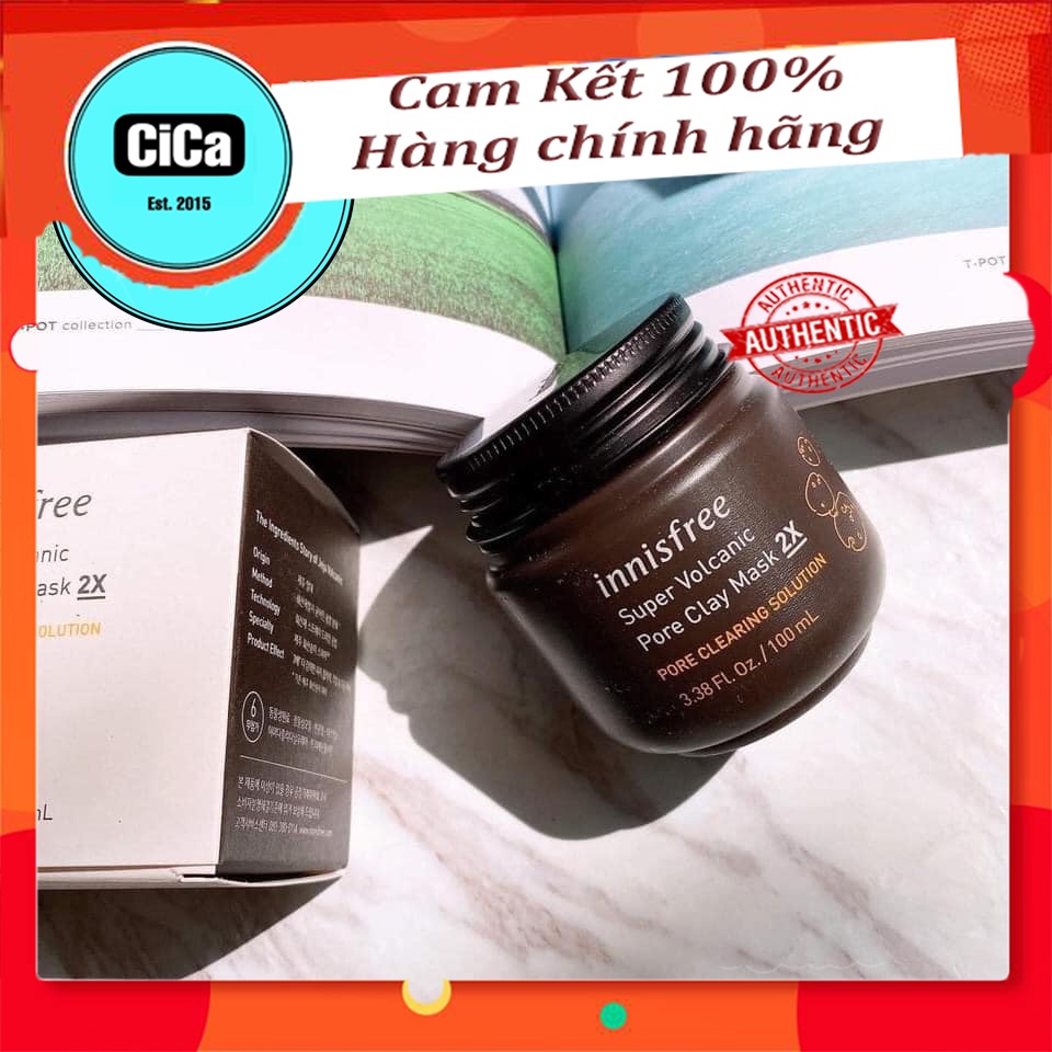MẶT NẠ ĐẤT SET INNISFREE Super Volcanic Pore Clay Mask 2X