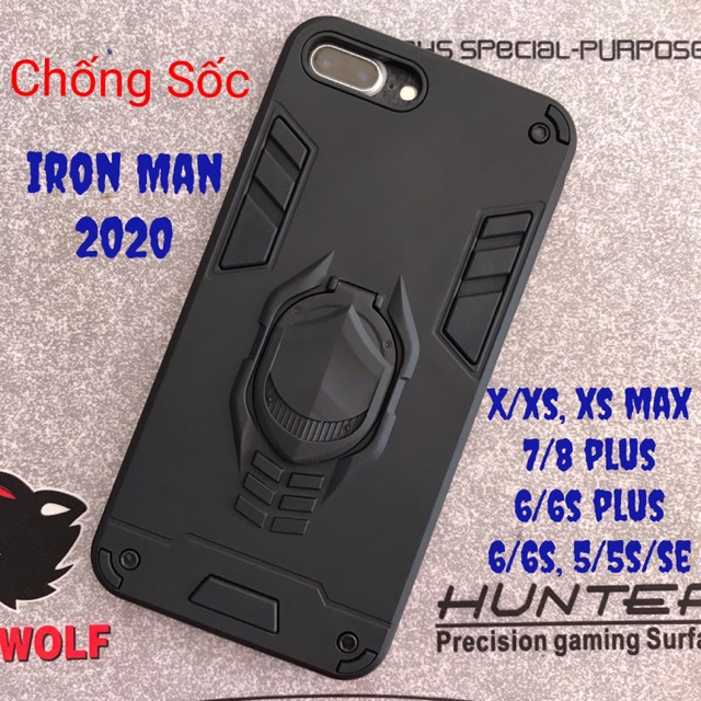 Ốp Lưng Chống Va Đập iRon Man 2020 iPhone Xs Max, X/Xs, 7/8 Plus, 6/6s Plus, 5/5s/5se