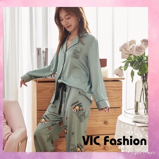 Vic - ❤bộ đồ ngủ nữ pijama❤freeship❤ thiết kế họa tiết - quần áo ngủ trẻ trung mã bn0012