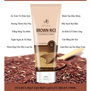 Sữa rửa mặt tạo bọt gạo lức Helen Foam Cleansing