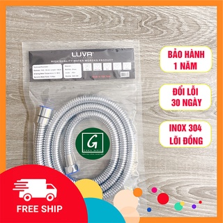 Dây Sen Tắm Inox 304 Luva, BH 1 Năm, Đổi Lỗi 30 Ngày, Dài 1.5m, Lõi Đồng, Chống Xoắn