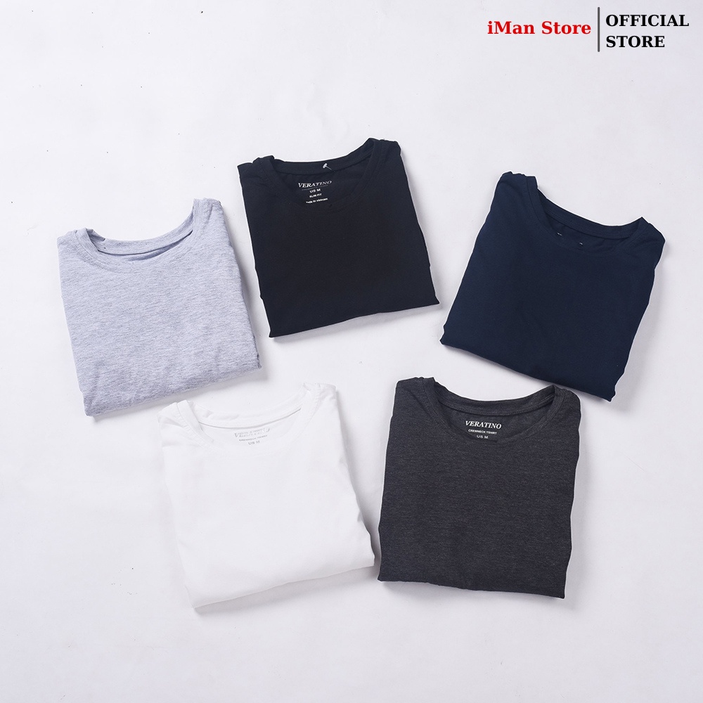 Áo Thun Nam Dài Tay Cổ Tròn, Áo Phông Nam Trơn Dài Tay Vải Cotton Mềm Mịn, Co Giãn, Thấm Hút Tốt iMan Store