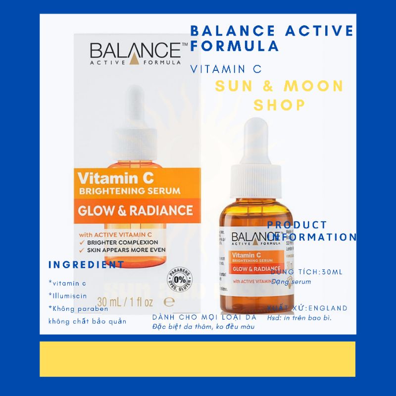 Serum Vitamin C Balance Active Formula dành cho da thâm mụn không đều màu