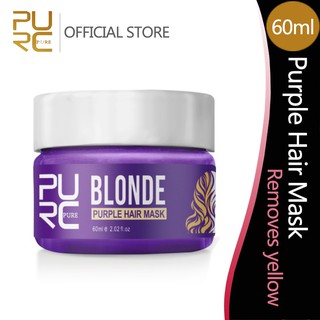 Mặt Nạ PURC Màu Tím Dùng Tẩy Tóc Tông Màu Vàng Và Đồng 60ml