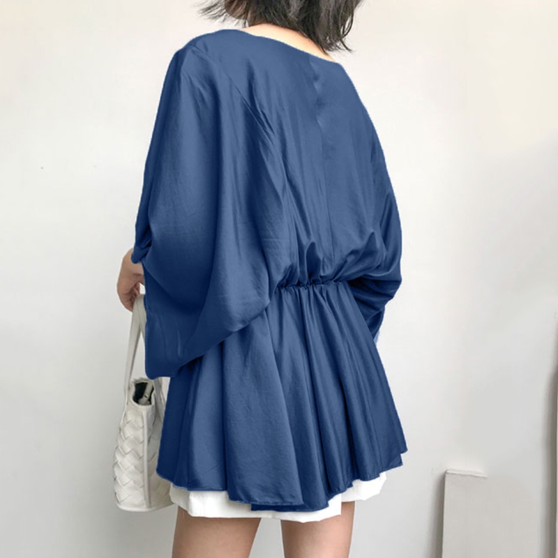 Áo ZANZEA tay lửng cổ chữ v thời trang dành cho nữ