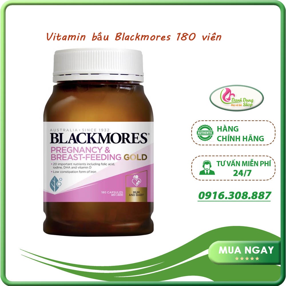 Vitamin tổng hợp Bà Bầu Blackmores Pregnancy And Breast-Feeding Gold - 180 Viên date xa