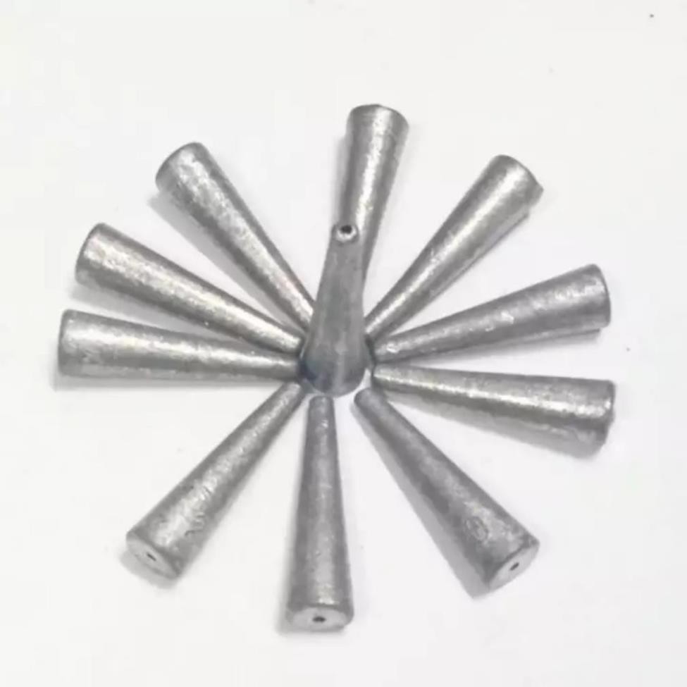 Chì câu cá hình nhọn, nón xuyên tâm loại lớn