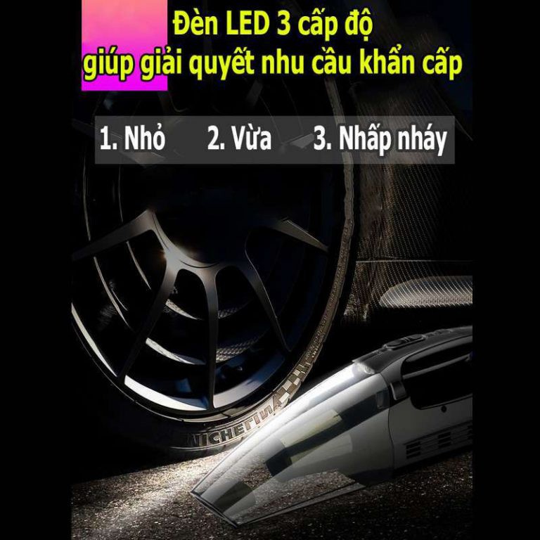 Máy Hút Bụi Kèm Bơm Lốp Ô Tô Mini Cầm Tay Không Dây 4 Trong 1 Shenron Nhật Bản | BigBuy360 - bigbuy360.vn