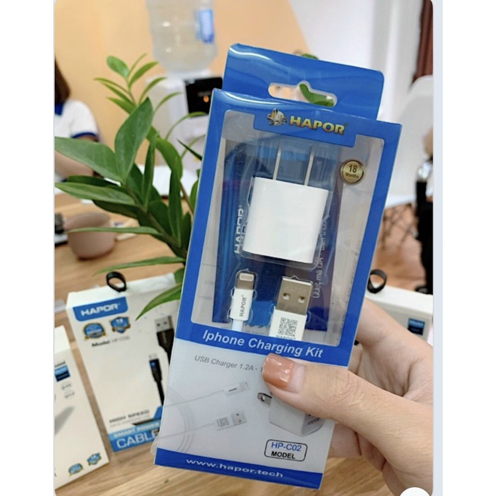 Bộ Củ Cáp Dây Sạc Dành Cho Dòng Ip 5/6/6s/7/8/X/Xsmax chân lighning Không Nóng Máy, không nóng củ