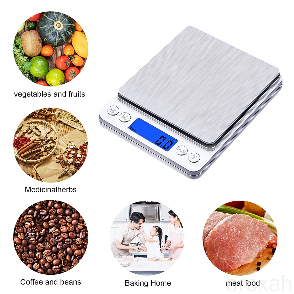 Công cụ đồ ăn trái cây, màn ảnh LCD cho dao găm Thép Cân điện tử cho nhà bếp nhỏ