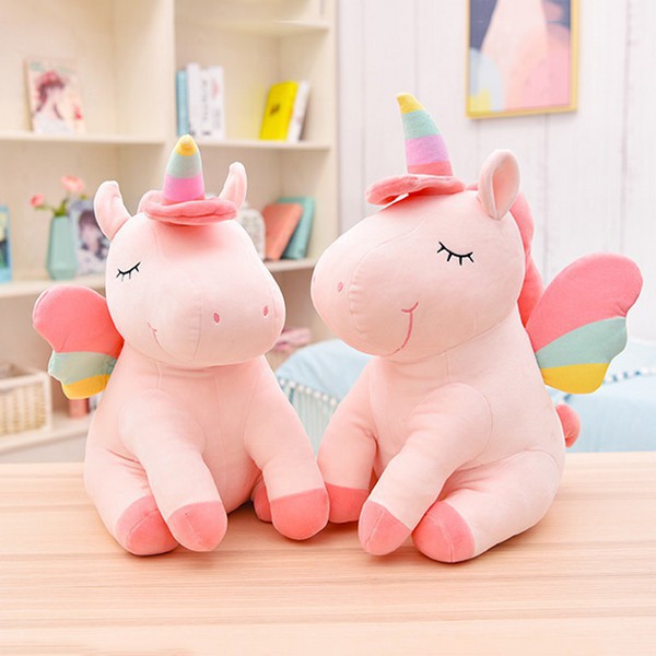 Gấu bông gối ôm ngựa kỳ lân ngựa pony vải co dãn 4 chiều hàng cao cấp