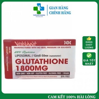 Viên Uống Glutathione 1800MG Thải Độc Tố, Mịn Da Trắng Hồng, Ngăn Ngừa Lão Hóa Tăng Miễn Dịch Cơ Thể