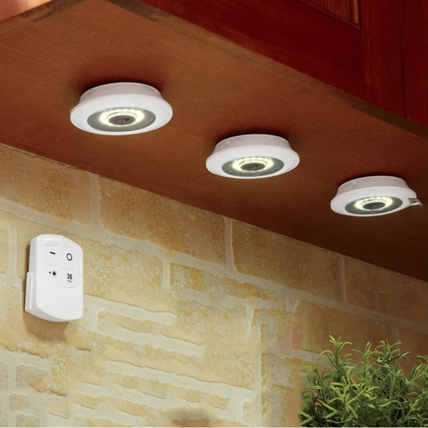 Bộ 3 Đèn LED Dán Tường Mini Thông Minh MURO Longer Light có chức năng hẹn giờ và Remote Điều Khiển Từ Xa