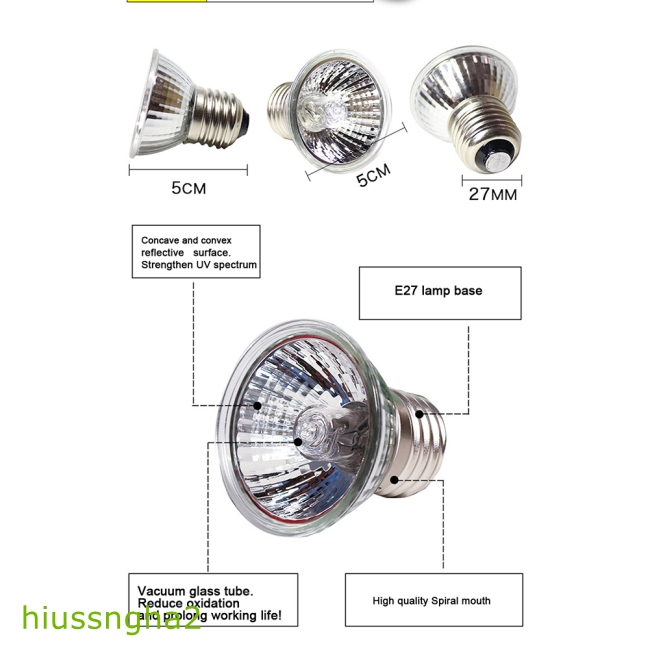 Bóng Đèn Tia Uv Sưởi Ấm Có Thể Điều Khiển Nhiệt Độ Dành Cho Bò Sát Uvb 3.0