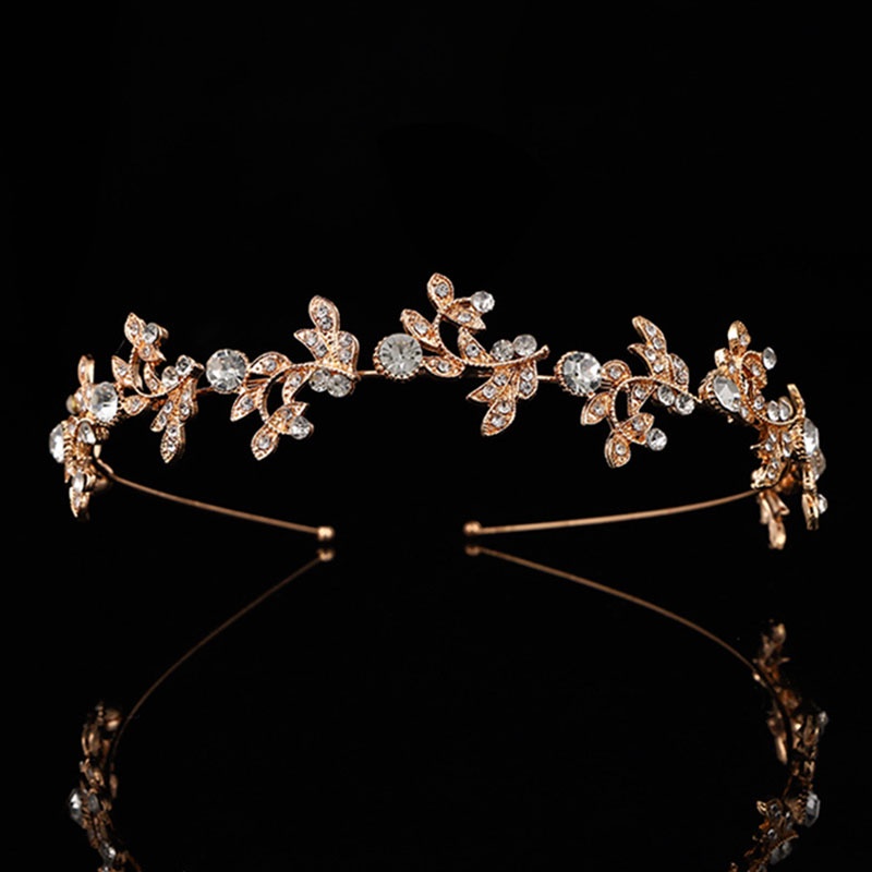 Hợp kim mạ vàng Lá băng đô Phụ nữ Cô gái Phụ kiện tóc