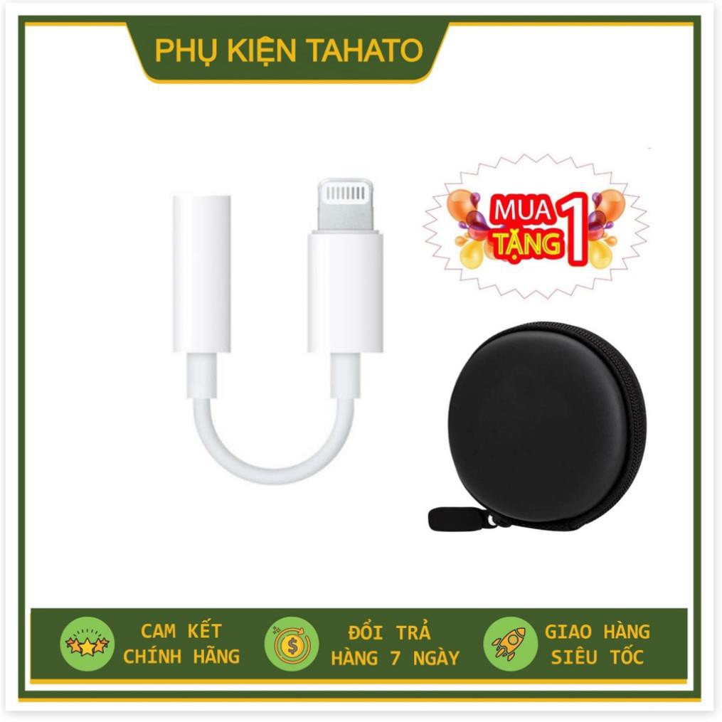 [CHÍNH HÃNG] Jack Chuyển Đổi Tai Nghe 3.5mm To Lightning  Jack IPhone 7/8/X/XSMAX/11PROMAX Tặng Hộp Đựng 25K [LoanNguyên