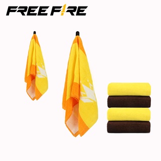 Khăn tắm FREEFIRE bằng Cotton 100% 35*75cm/70*140cm màu vàng in logo Grandmaster