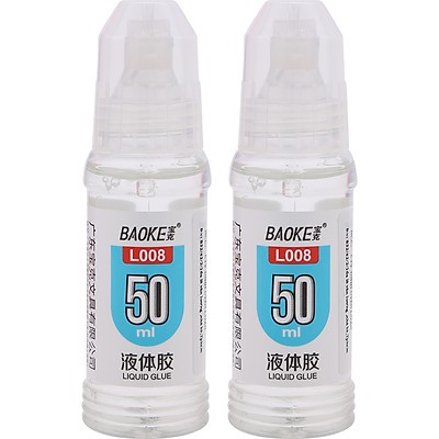 [Nowship] Lọ Hồ Nước - Keo Dán Giấy - Có Cọ Quét BAOKE 50 - 125ml - 1 Lọ