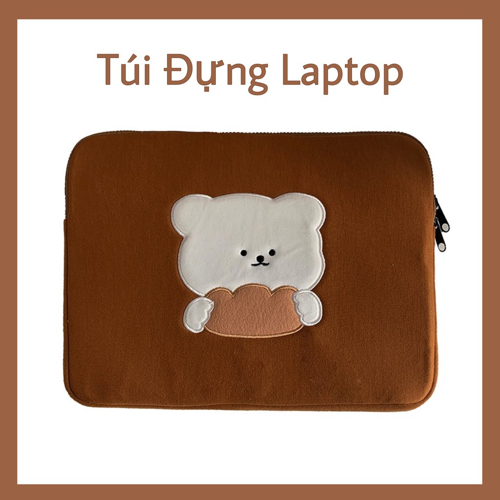 Túi đựng laptop họa tiết hoạt hình phong cách Hàn Quốc xinh xắn thích hợp cho laptop 13.3/14.1/15.6 inches
