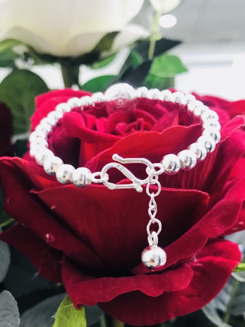 Lắc tay bi bạc mèo Hello Kitty bạc ta cho bé-Minh Tâm Jewelry