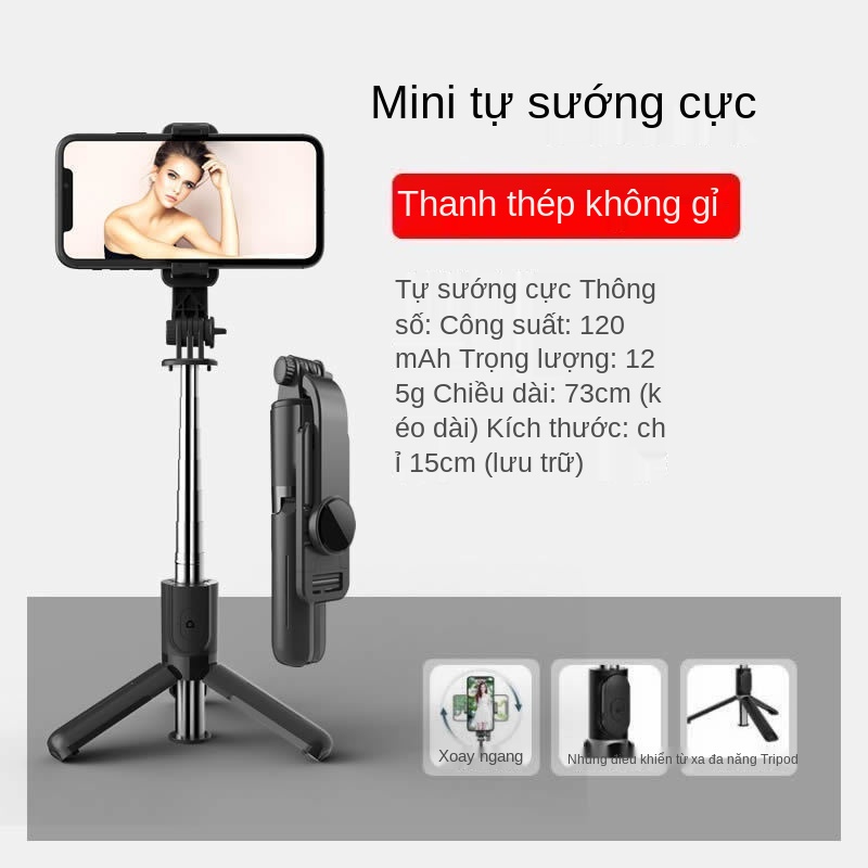 ◊✾Gậy selfie mini dễ thương Điện thoại di động OPPO / vivo / Huawei Apple Xiaomi Chân máy cầm tay đa năng đa năng