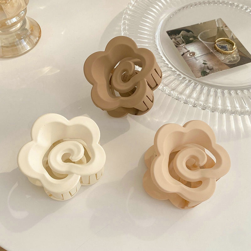 Kẹp Tóc Hình Hoa / Trái Tim / Cá Mập Phong Cách Hàn Quốc Thanh Lịch Dành Cho Nữ