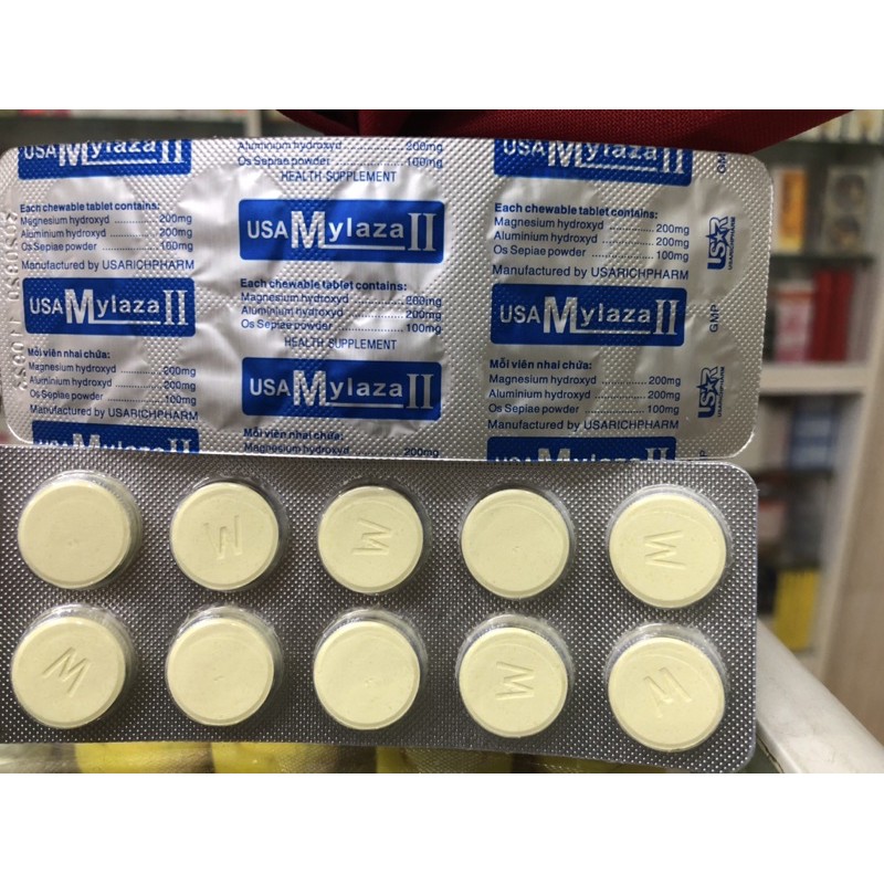 USAMylaza II - 100 viên - hỗ trợ giảm viêm loét dạ dày, tá tràng; giảm khó tiêu, ợ chua
